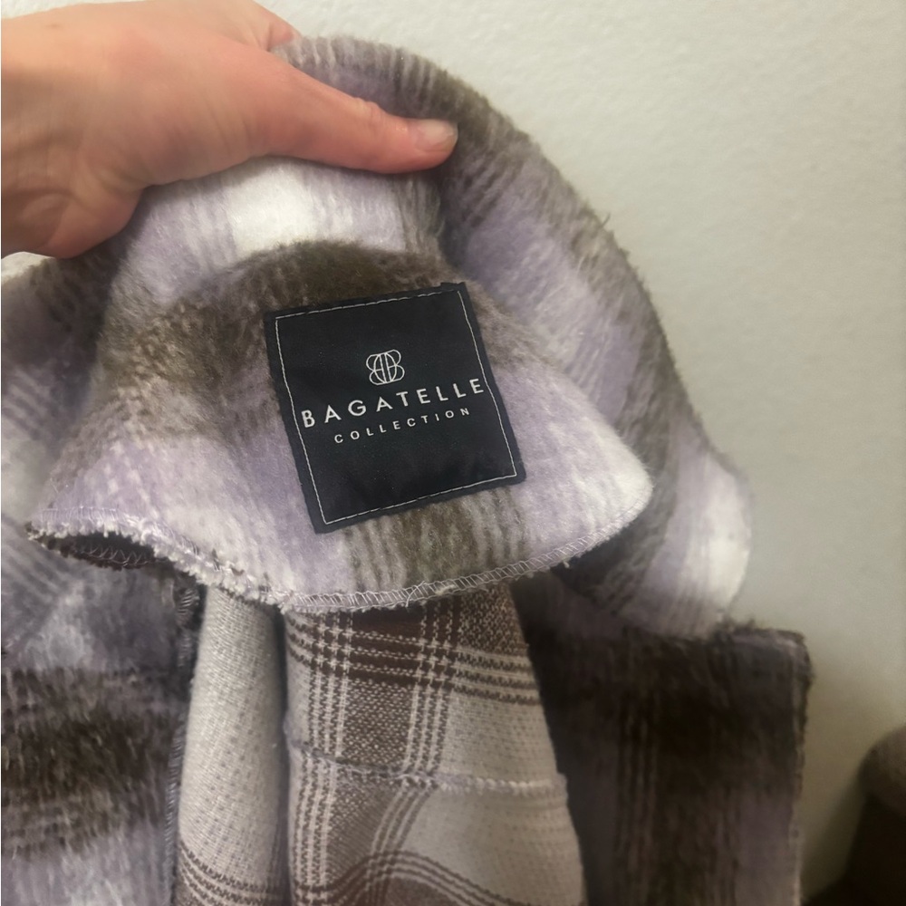 bagatelle purple & cream Plaid Jacket - Picture 2 of 3